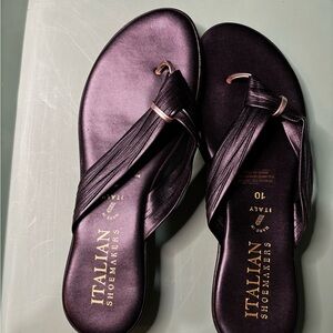 Italian Shoemakers Women's Dark Purple Sandals